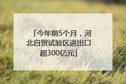 今年前5个月，河北自贸试验区进出口超300亿元