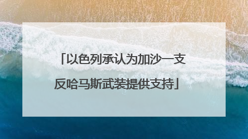 以色列承认为加沙一支反哈马斯武装提供支持