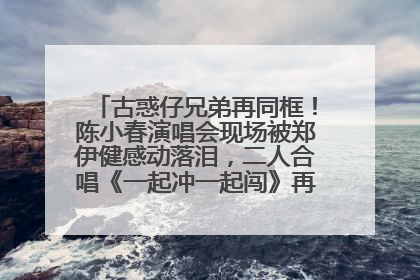 古惑仔兄弟再同框！陈小春演唱会现场被郑伊健感动落泪，二人合唱《一起冲一起闯》再现青春回忆