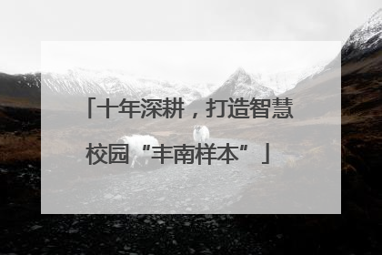 十年深耕，打造智慧校园“丰南样本”