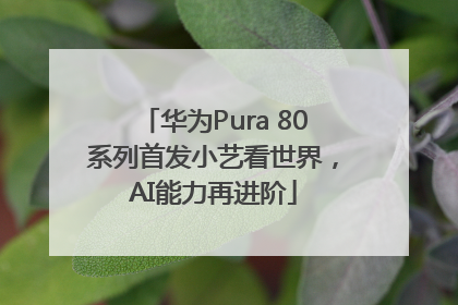 华为Pura 80系列首发小艺看世界，AI能力再进阶