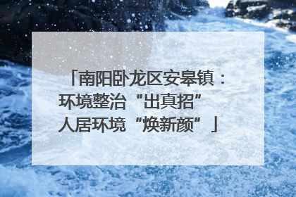 南阳卧龙区安皋镇：环境整治“出真招” 人居环境“焕新颜”