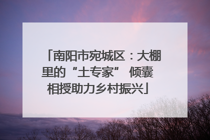 南阳市宛城区：大棚里的“土专家” 倾囊相授助力乡村振兴