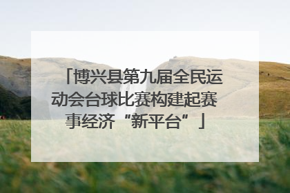 博兴县第九届全民运动会台球比赛构建起赛事经济“新平台”