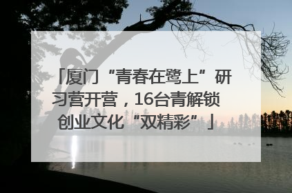 厦门“青春在鹭上”研习营开营，16台青解锁创业文化“双精彩”