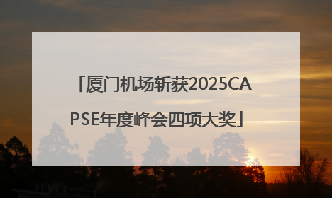厦门机场斩获2025CAPSE年度峰会四项大奖