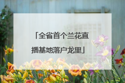 全省首个兰花直播基地落户龙里