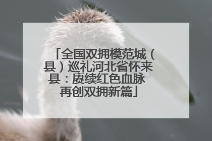全国双拥模范城（县）巡礼河北省怀来县：赓续红色血脉 再创双拥新篇