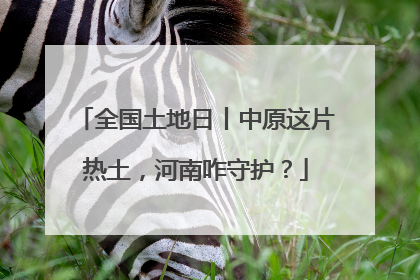 全国土地日丨中原这片热土，河南咋守护？