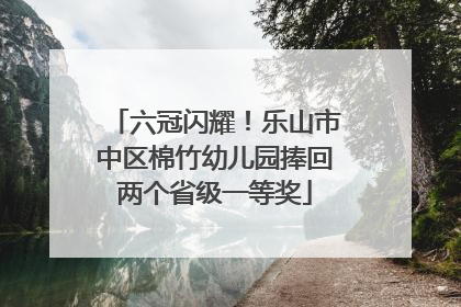 六冠闪耀！乐山市中区棉竹幼儿园捧回两个省级一等奖