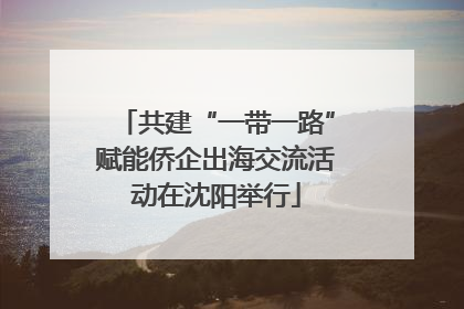 共建“一带一路”赋能侨企出海交流活动在沈阳举行