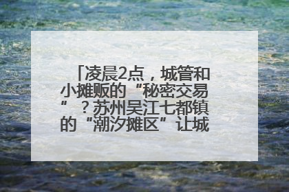 凌晨2点，城管和小摊贩的“秘密交易”？苏州吴江七都镇的“潮汐摊区”让城市管理有了人情味