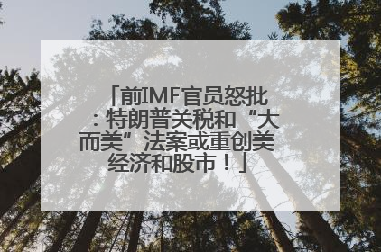 前IMF官员怒批：特朗普关税和“大而美”法案或重创美经济和股市！