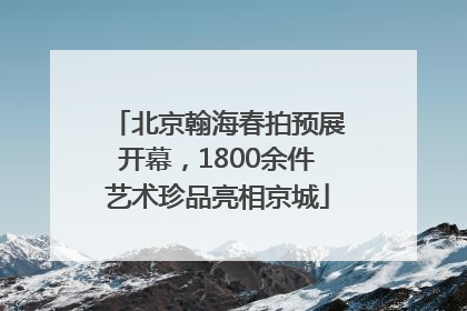 北京翰海春拍预展开幕，1800余件艺术珍品亮相京城