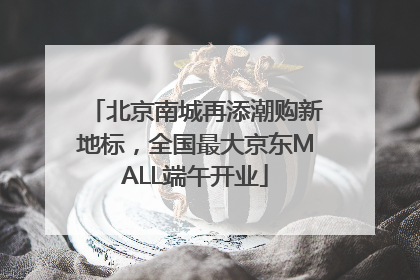北京南城再添潮购新地标，全国最大京东MALL端午开业