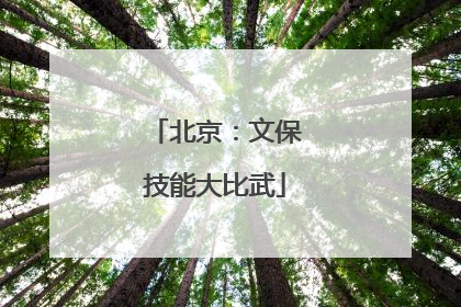 北京：文保技能大比武