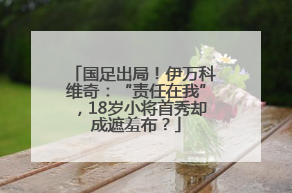 国足出局！伊万科维奇：“责任在我”，18岁小将首秀却成遮羞布？