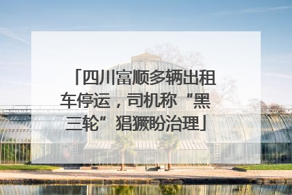 四川富顺多辆出租车停运，司机称“黑三轮”猖獗盼治理