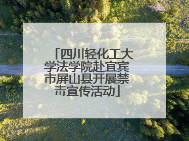 四川轻化工大学法学院赴宜宾市屏山县开展禁毒宣传活动