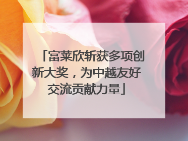 富莱欣斩获多项创新大奖，为中越友好交流贡献力量