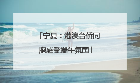 宁夏：港澳台侨同胞感受端午氛围