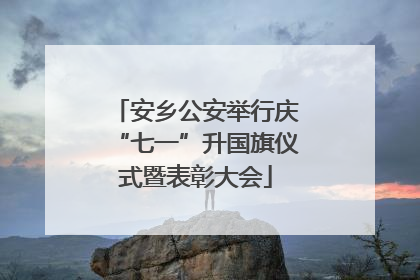 安乡公安举行庆“七一”升国旗仪式暨表彰大会