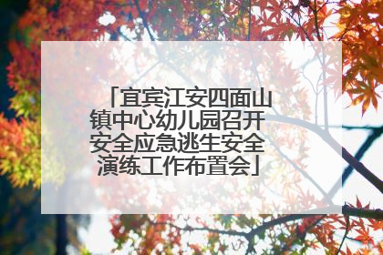 宜宾江安四面山镇中心幼儿园召开安全应急逃生安全演练工作布置会