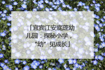 宜宾江安底蓬幼儿园：探秘小学，“幼”见成长