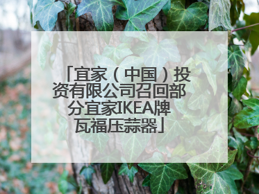 宜家（中国）投资有限公司召回部分宜家IKEA牌瓦福压蒜器