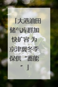 大港油田储气库群加快扩容 为京津冀冬季保供“蓄能”