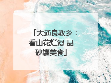 大通良教乡：看山花烂漫 品砂罐美食