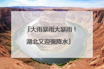 大雨暴雨大暴雨！湖北又迎强降水