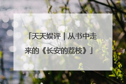 天天娱评｜从书中走来的《长安的荔枝》