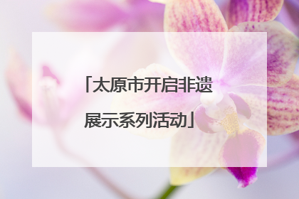太原市开启非遗展示系列活动