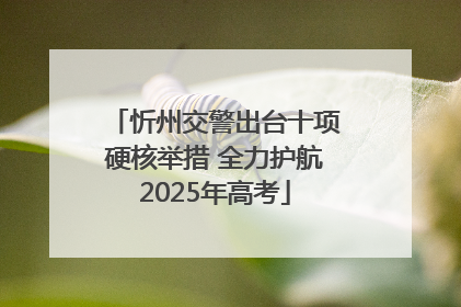 忻州交警出台十项硬核举措 全力护航2025年高考