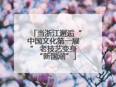 当浙江邂逅“中国文化第一展” 老技艺变身“新国潮”