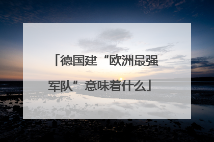 德国建“欧洲最强军队”意味着什么