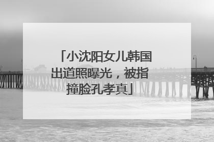 小沈阳女儿韩国出道照曝光，被指撞脸孔孝真