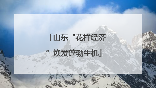 山东“花样经济”焕发蓬勃生机