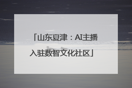 山东夏津：AI主播入驻数智文化社区
