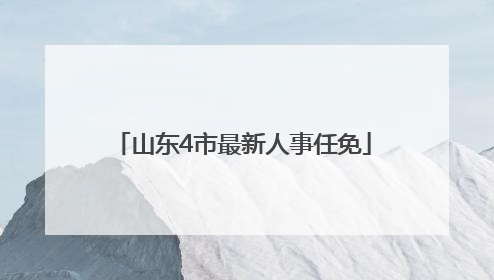 山东4市最新人事任免