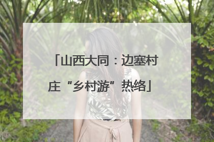 山西大同：边塞村庄“乡村游”热络