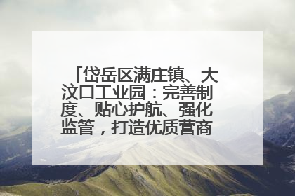 岱岳区满庄镇、大汶口工业园：完善制度、贴心护航、强化监管，打造优质营商“强磁场”
