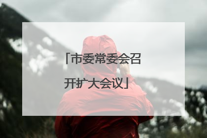市委常委会召开扩大会议