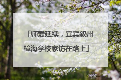 师爱延续，宜宾叙州樟海学校家访在路上