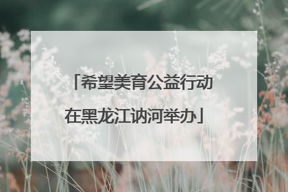 希望美育公益行动在黑龙江讷河举办