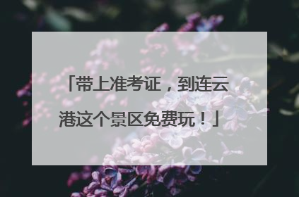 带上准考证，到连云港这个景区免费玩！