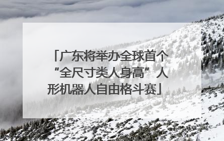 广东将举办全球首个“全尺寸类人身高”人形机器人自由格斗赛