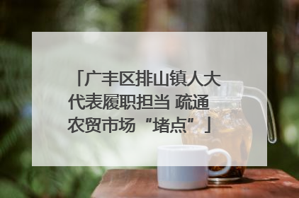 广丰区排山镇人大代表履职担当 疏通农贸市场“堵点”