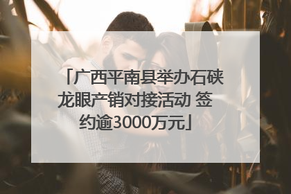 广西平南县举办石硖龙眼产销对接活动 签约逾3000万元